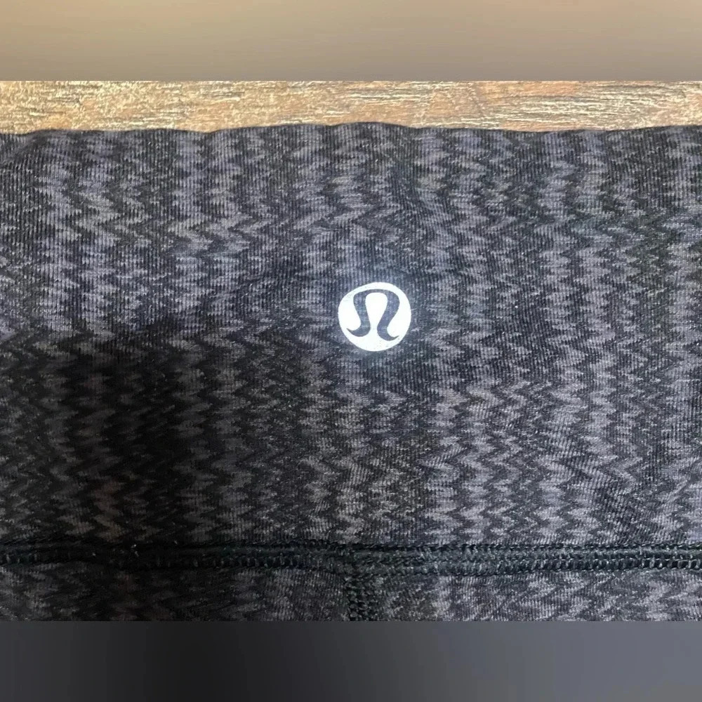 Lululemon Wunder Under Ziggy Wee August Inkwell Capri Athletic Leggings Size 8 - Picture 5 of 5